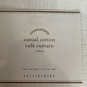 NWT Pottery Barn Casual Cotton Café Curtain